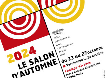 Affiche du salon d'Automne de Paris 2024, signée Didier Thirion, 121ème édition. « Noli me tangere Pistils "Big Mama deep blues », œuvre de Florence Lemiegre, sculptrice céramiste, salon d'automne de Paris 2024,